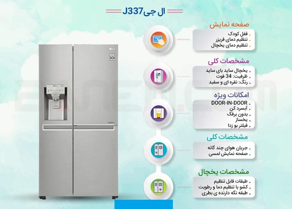یخچال ساید بای ساید ال جی J337