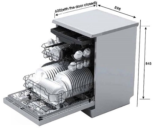ماشین ظرفشویی ۱۴ نفره دوو DDW-G1413L در گناوه