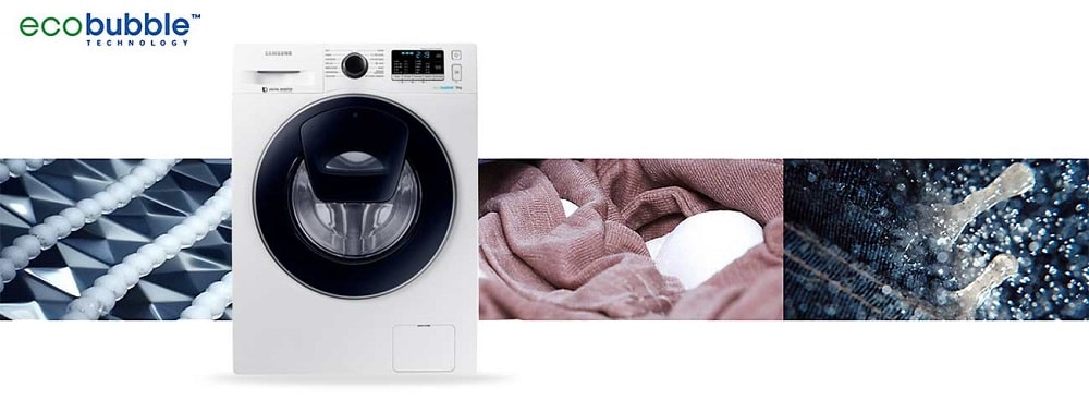 مکانیزم حباب ساز در ماشین لباسشویی Add Wash سامسونگ ۹ کیلویی WW90K5210
