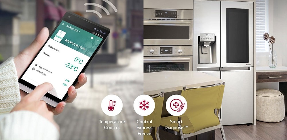 ا فناوری ™Smart ThinQ ال‌جی، می‌توانید یخچال ال جی X961 را از طریق تلفن هوشمندتان، حتی در مواقعی که در منزل نیستید، کنترل و عیب‌یابی کنید.