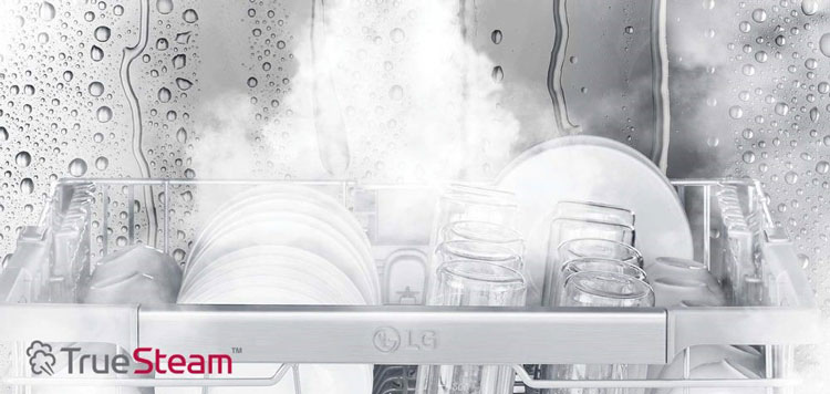 فناوری شستشو با بخار True Steam  در ظرفشویی ال جی مدل 425