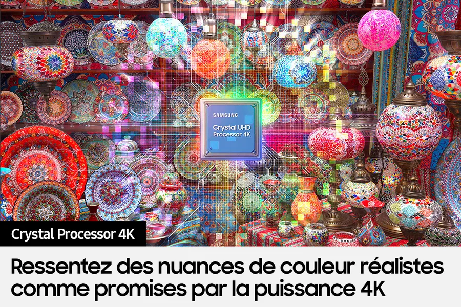 پردازشگر تصویر Crystal Processor 4K تلویزیون سامسونگ مدل DU7000