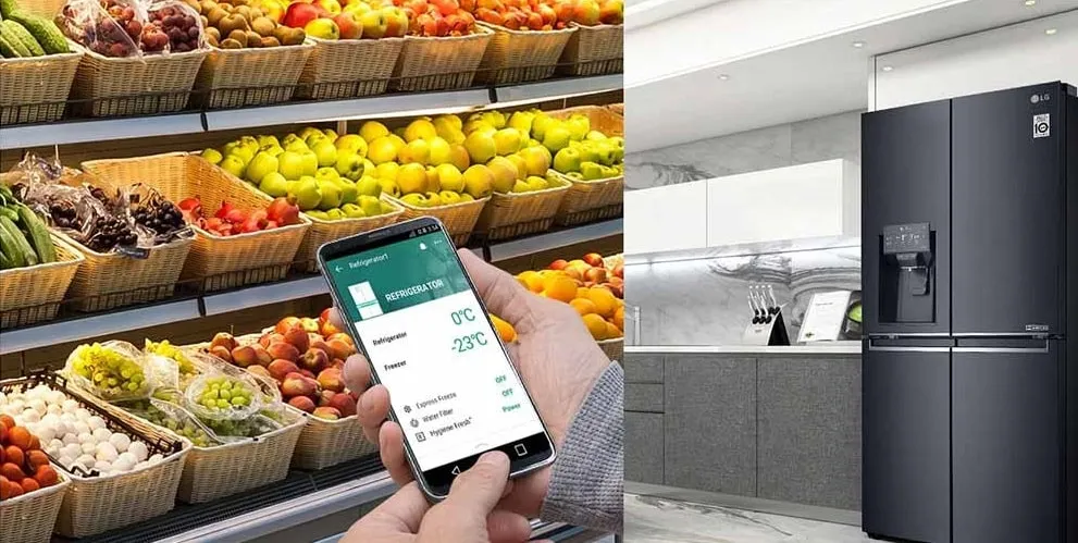 اتصال به وایفای یخچال ال جی X39 ساید 34 فوت 5 درب کره ای اینستاویو