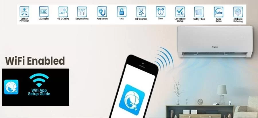قابلیت اتصال به وایفای کولر گازی گری 24000 مدل GWH