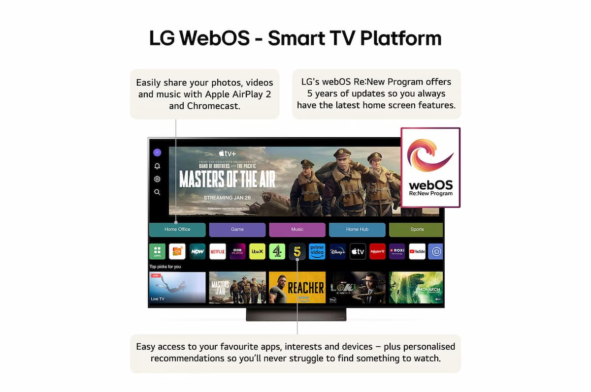 سیستم عامل WebOS تلویزیون 55 اینچ ال جی C4