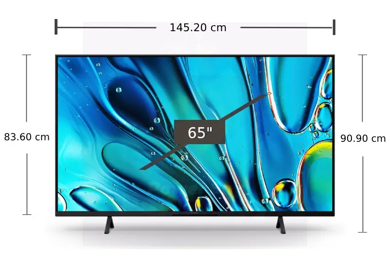 ابعاد تلویزیون سونی 65 اینچ مدل 65S30